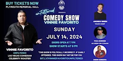 Vinnie Favorito - Comedy Show Unfiltered primary image