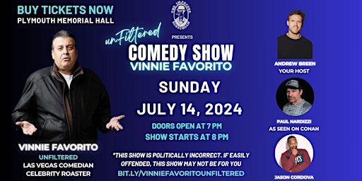 Vinnie Favorito - Comedy Show Unfiltered primary image