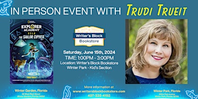 Imagem principal do evento In Person Event with Author Trudi Trueit