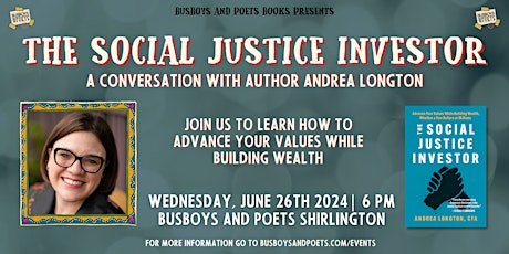 THE SOCIAL JUSTICE INVESTOR | A Busboys and Poets Books Presentation
