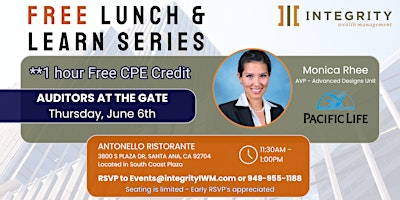 FREE Lunch & Learn Series: Auditors at the Gate | Integrity Wealth Management primary image