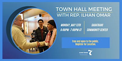 Rep. Omar In-Person Town Hall primary image