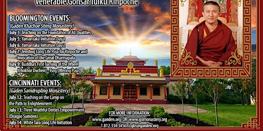 Hauptbild für Revered Buddhist Teacher offers Teachings and Initiation at Monastery