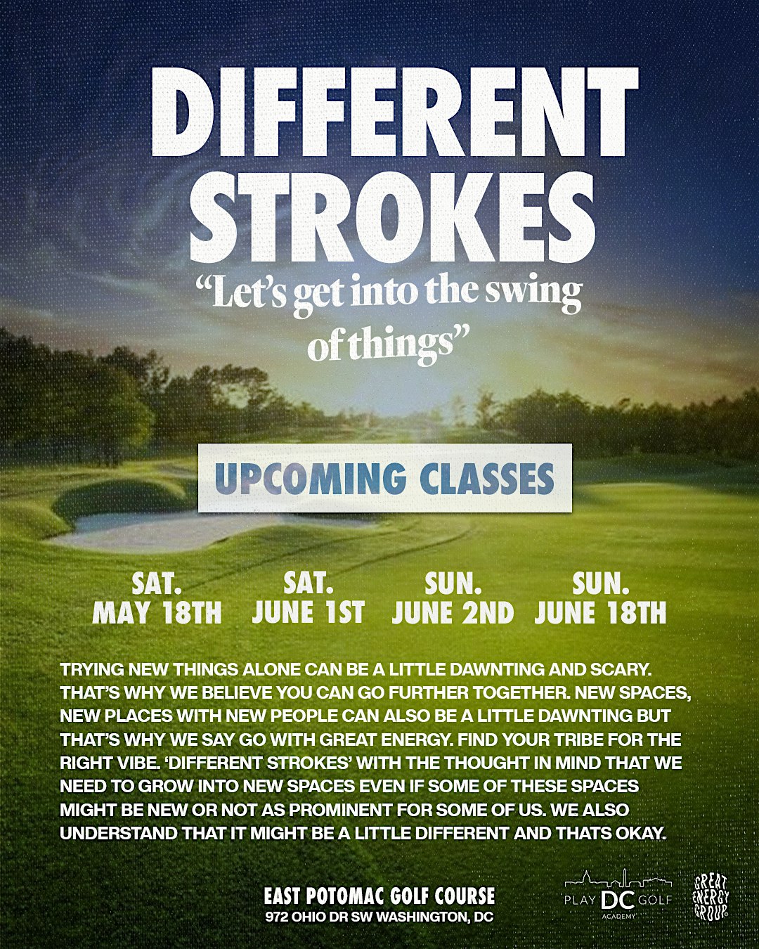 Different Strokes: 1-Day Golf Crash Course | Saturday, June 1st