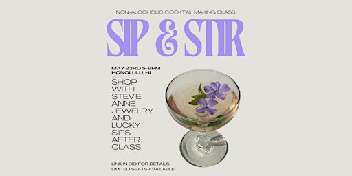 Sip & Stir: Non-Alcoholic Cocktail Making Class primary image