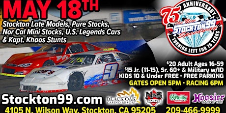 Stockton Late Models, Pure Stocks & more at the Stockton 99 Speedway!