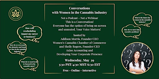 Imagem principal do evento Conversations with Women in the Cannabis Industry