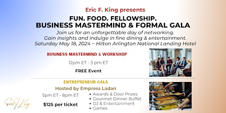 FOOD FUN & FELLOWSHIP - Business Mastermind & Formal Gala Night