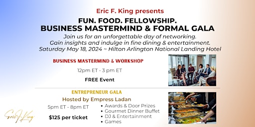 FOOD FUN & FELLOWSHIP - Business Mastermind & Formal Gala Night primary image