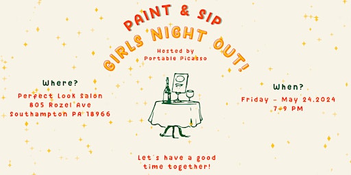 Immagine principale di Paint and Sip - Girl's Night Out 