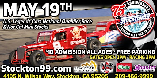 Immagine principale di U.S. Legends Cars National Qualifier Race & Nor Cal Mini Stocks 