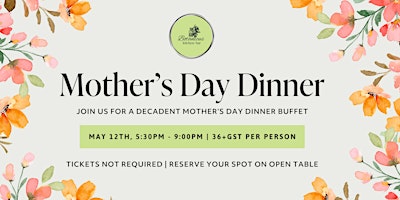 Imagem principal do evento Mother's Day Dinner at Botanicus Kitchen + Bar