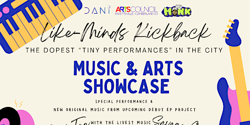 Imagem principal de Like-Minds Kickback!   Music &  Arts Showcase “Tiny Performances”
