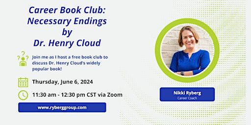 Primaire afbeelding van Career Book Club: Necessary Endings by Dr. Henry Cloud