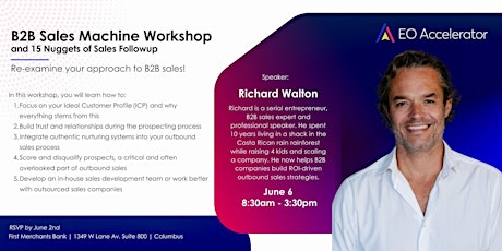 B2B Sales Machine Workshop  with Richard Walton