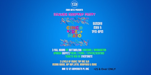Imagem principal do evento Cinco de Mayo: Brunch & Beats Rooftop Party