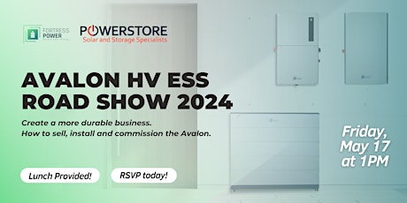 Fortress Power and The Powerstore Avalon ESS Roadshow