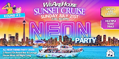 WeAreHouse - SUNSET CRUISE | NEON PARTY - JULY 21ST primary image