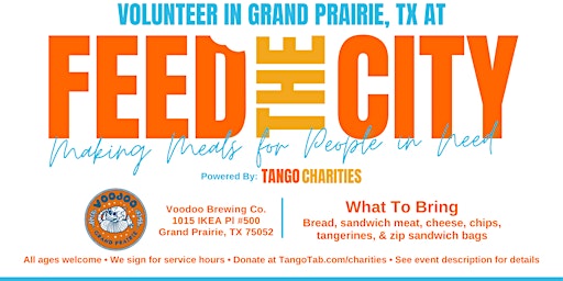 Feed The City Grand Prairie: Making Meals for People In Need primary image