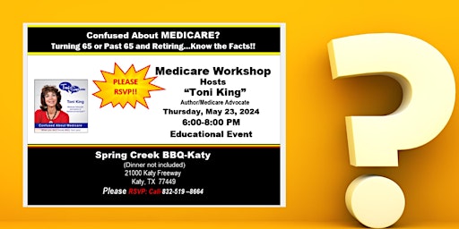 Imagem principal do evento Confused about Medicare Workshop-Katy,TX
