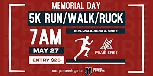 Primaire afbeelding van Memorial Day 5k Run/Walk/Ruck