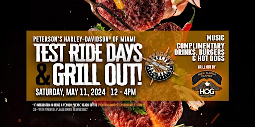 Primaire afbeelding van Test Ride Days & Grill Out @ Miami Store!