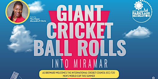 Giant Cricket Ball Rolls into Miramar  primärbild