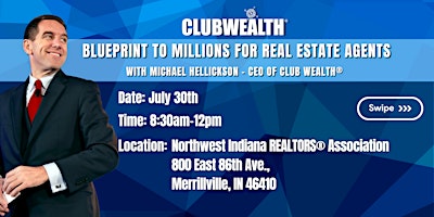 Imagem principal do evento Blueprint to Millions for Real Estate Agents | Merrillville, IN