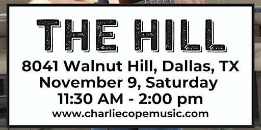 Charlie Cope Live & Acoustic @ The Hill primary image