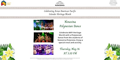 Celebrate A.A.P.I Heritage with Nonosina Polynesian Dance at Haskett Branch primary image