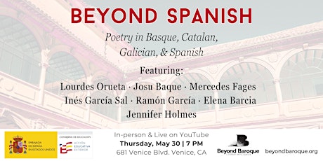 Beyond Spanish: Poetry in Basque, Catalan, Galician, & Spanish primary image