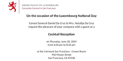 Invitation | Luxembourg National Day Reception primary image