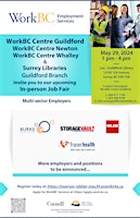 Hauptbild für WorkBC In-Person Job Fair at Guildford Library* / Multi-sector Employers