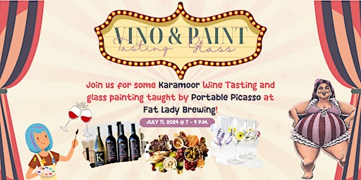 Imagem principal de Wine Glass Painting Hosted by Portable Picasso at Fat Lady Brewing