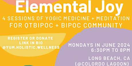Session 2 Elemental Joy: Yogic Medicine + Meditation Mondays in the Park