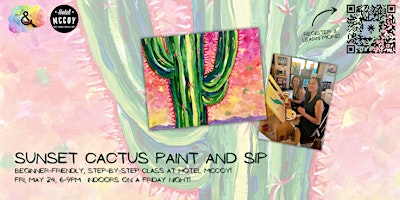 Primaire afbeelding van Sunset Cactus Friday Night Paint and Sip at Hotel McCoy
