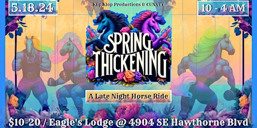 Imagem principal do evento SPRING THICKENING: A Late Night Horse Ride