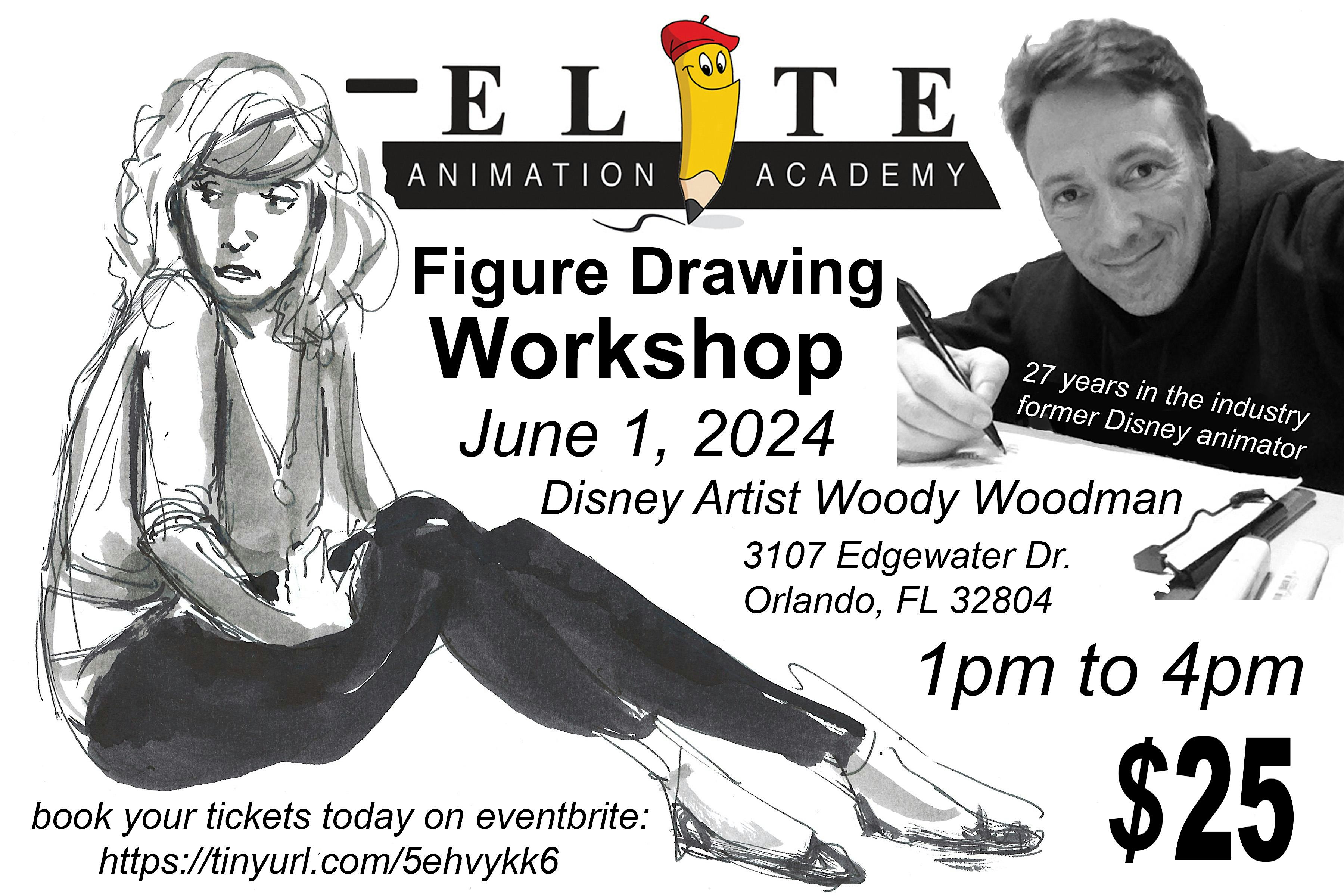 Figure Drawing Workshop with former Disney Animator Woody Woodman