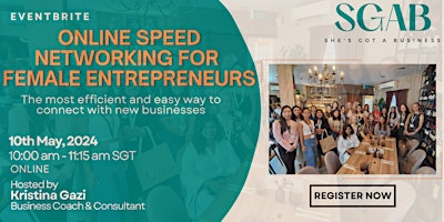 Imagen principal de Online Speed Networking Event for Female Entrepreneurs