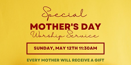 Special  Worship Service honoring & celebrating mothers
