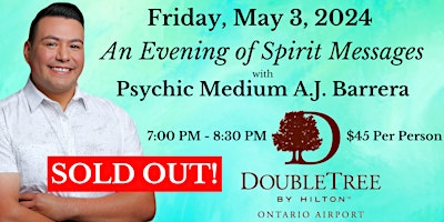 An Evening of Spirit Messages with Psychic Medium A.J. Barrera primary image