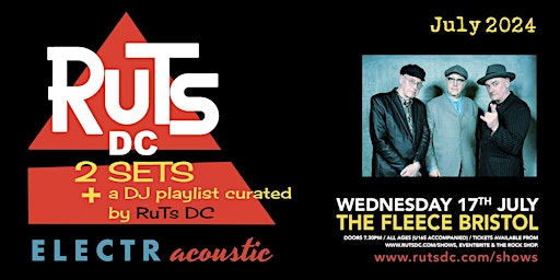 Imagen principal de Ruts DC Electracoustic Set (2 Sets) + DJ Playlist Curated By Ruts DC Fleece