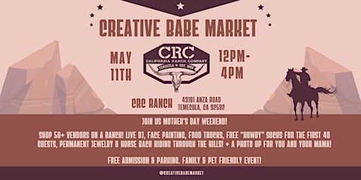 Imagem principal de Creative Babe - Pop-Up Market @ CRC Ranch