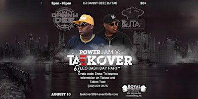 DJ TAE & DJ DANNY DEE  TAEKOVER: A LEO BASH DAY PARTY primary image
