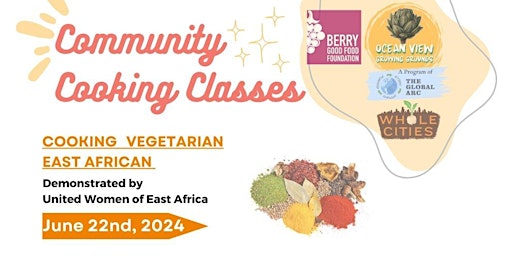 Community Cooking Class: Vegetarian East African Cuisine primary image