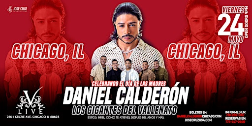 Imagem principal do evento Daniel Calderón y Los Gigantes del Vallenato en Chicago, IL I Mayo 24
