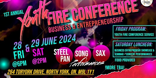 Imagen principal de YOUTH FIRE CONFERENCE - Business & Entrepreneurship