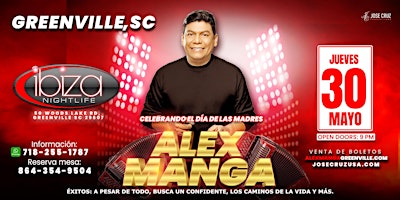 Imagen principal de Concierto de vallenato con Alex Manga en Greenville, SC | Mayo 30 2024