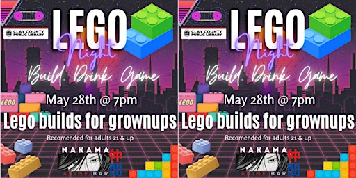 Imagem principal do evento LEGO NIGHT - BUILDS FOR GROWNUPS