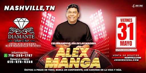 Hauptbild für Concierto de vallenato con Alex Manga en Nashville, TN | Mayo 31  2024
